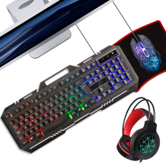 Luminous Gamer Gaming Keyboard Mouse and Headset Combo Set RGB Gaming keyboard and Mouse
